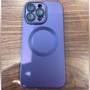 Purple MagSafe iPhone Case with Camera Lens Ring iPhone 14 Pro Max